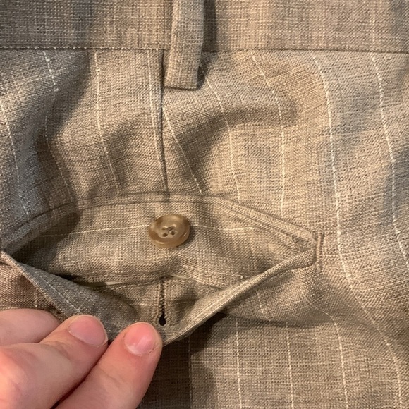 Brooks brother beige pinstripe wool suit, 40L blazer, 34” waist pant - Picture 8 of 11